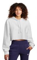 Champion ®  Women's Reverse Weave ®  Cropped Cut-Off Hooded Sweatshirt